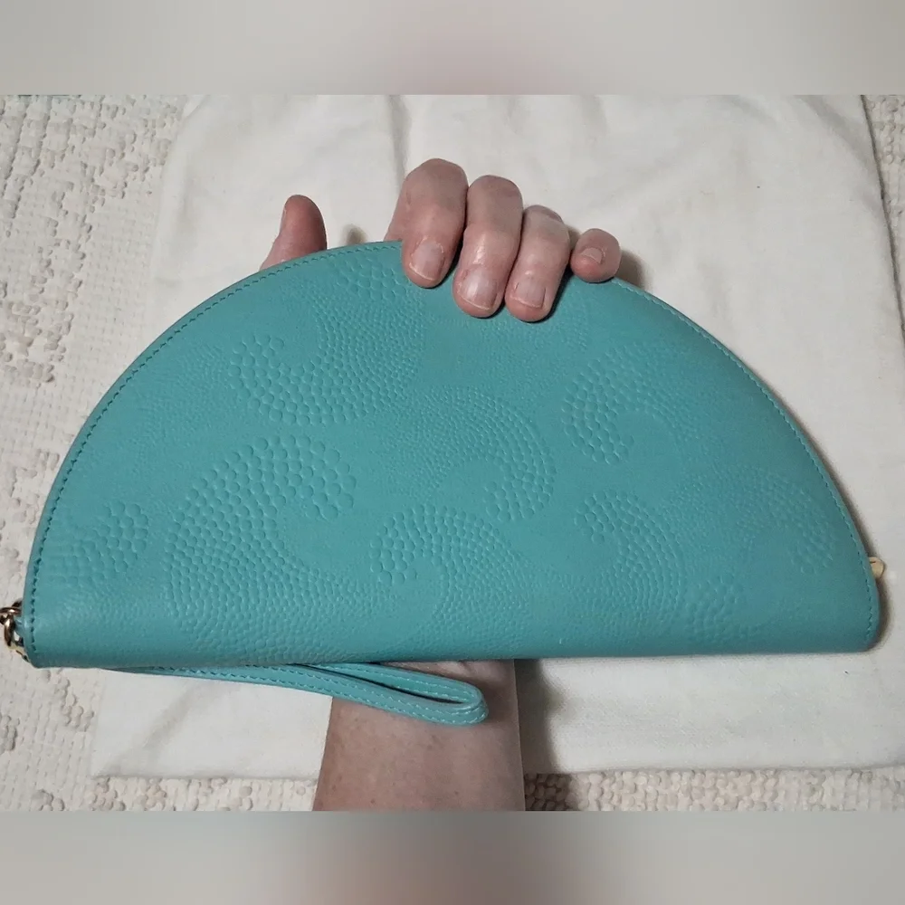Tiffany & Co. Tiffany Blue Half Moon LARGE  Clutch/Wristlet